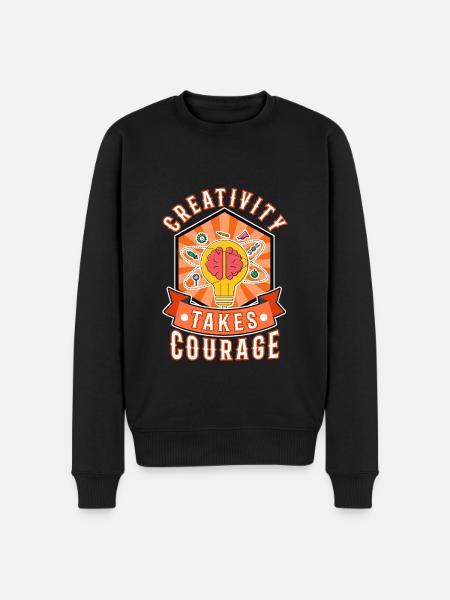 Creativity Takes Courage - Men's Premium Organic Jumper - black