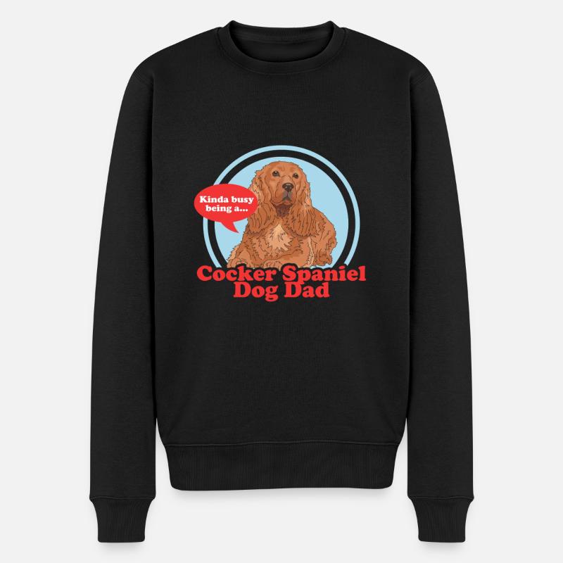 Cocker Spaniel Dad Cockerspaniel Geschenke - Männer Premium Bio Pullover - Schwarz