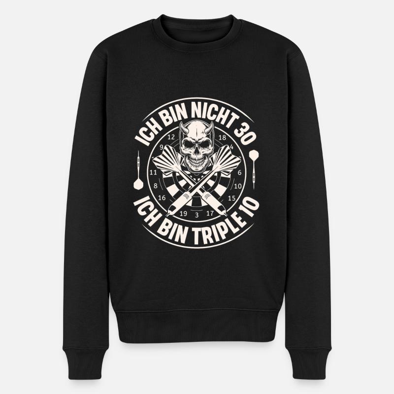 Darts - Männer Premium Bio Pullover - Schwarz