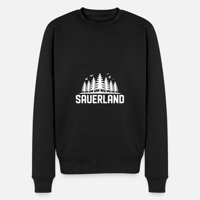 Sauerland - Männer Premium Bio Pullover - Schwarz