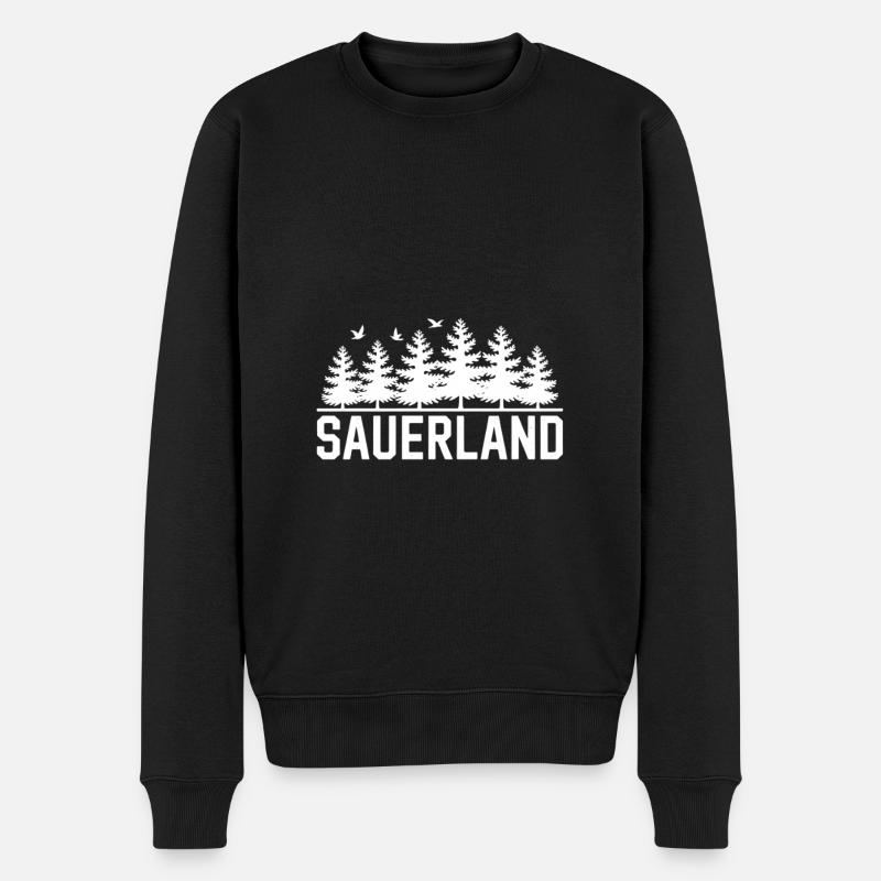 Sauerland - Männer Premium Bio Pullover - Schwarz