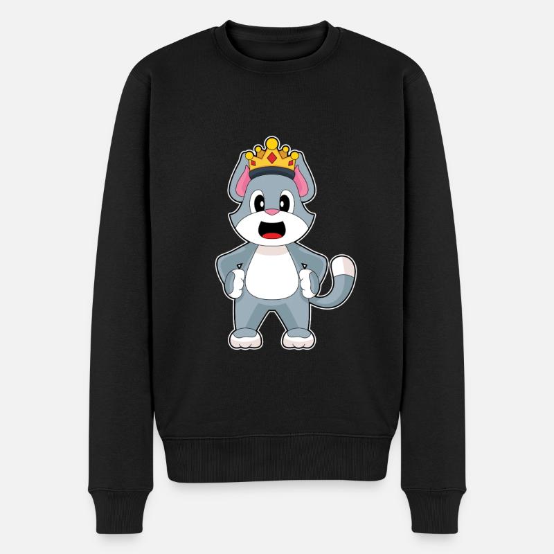 Couronne de chat - Pull Premium bio Homme - noir
