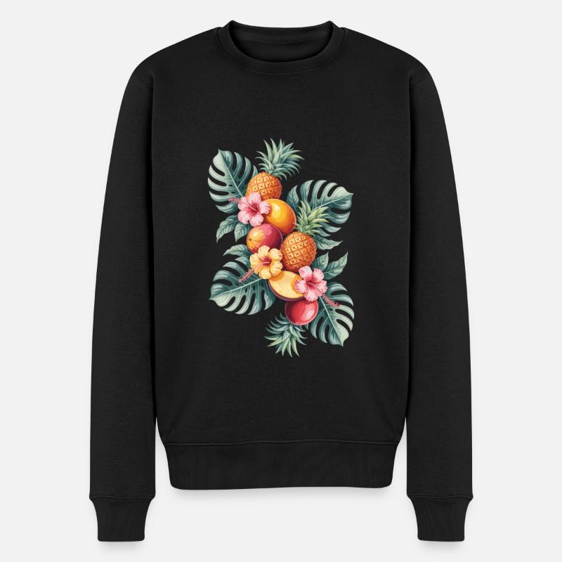 Fruits exotiques Paradis tropical - Pull Premium bio Homme - noir