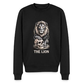 La chemise tête de lion - Pull Premium bio Homme - noir - Devant - Nico (187cm)