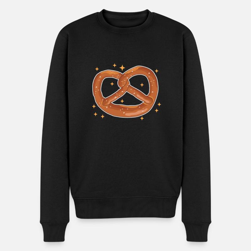 Brezel Brezeln Brezelliebhaber Geschenke - Männer Premium Bio Pullover - Schwarz