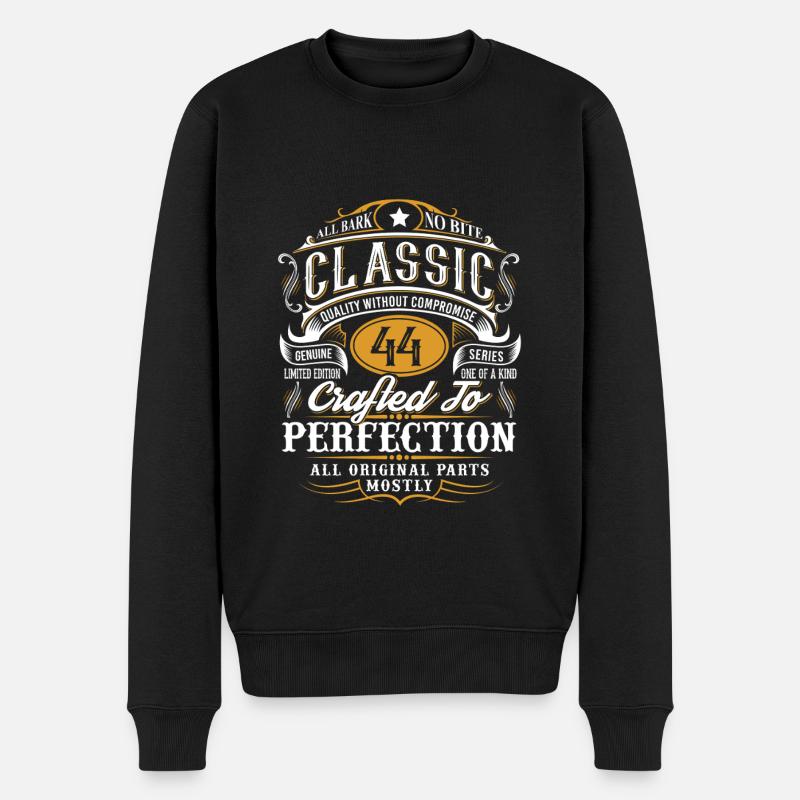 44. Geburtstag - Männer Premium Bio Pullover - Schwarz