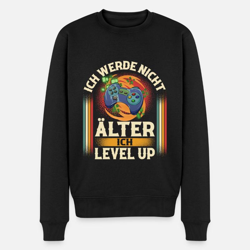 Gaming - Männer Premium Bio Pullover - Schwarz