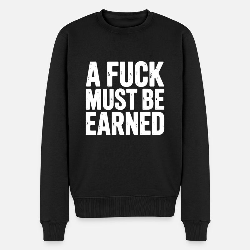Une doit être mérité - Pull Premium bio Homme - noir