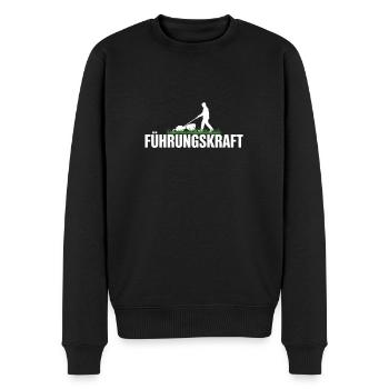 Rasen Führungskraft Gartenliebhaber Rasenmäher - Männer Premium Bio Pullover - Schwarz - Vorne - Nico (187cm)