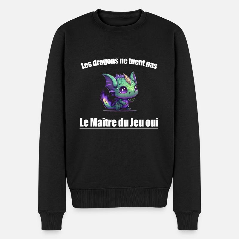 jdr maitre du jeu1 - Pull Premium bio Homme - noir
