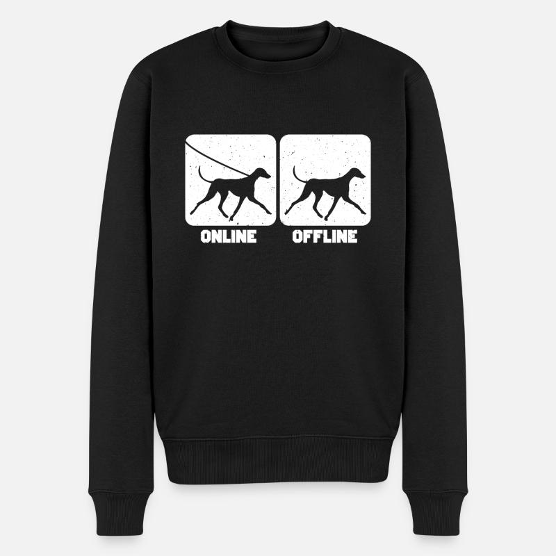 Azawakh - Männer Premium Bio Pullover - Schwarz