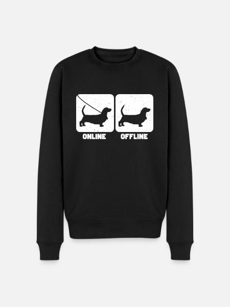 Basset Hound - Men's Premium Organic Jumper - black