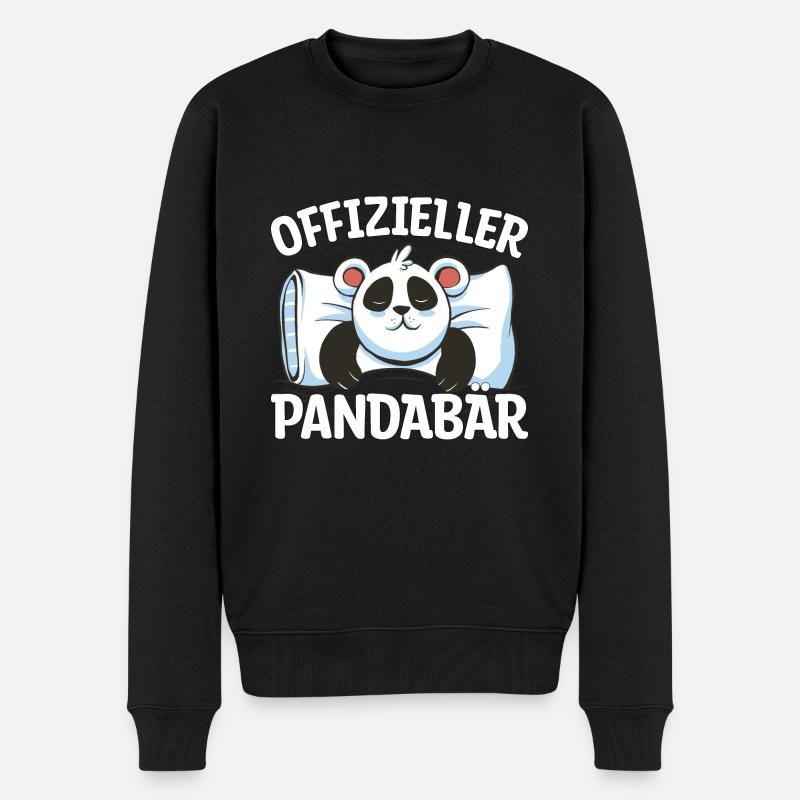 offizieller Pandabär Geschenk - Männer Premium Bio Pullover - Schwarz