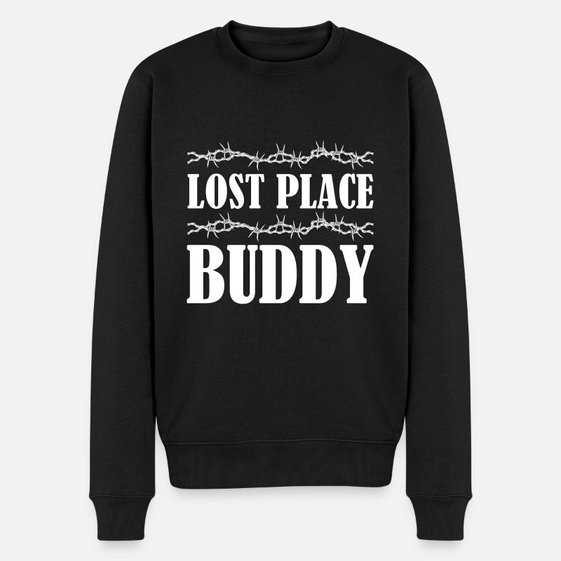 Lost Place Buddy Urbex Geschenkidee - Männer Premium Bio Pullover - Schwarz