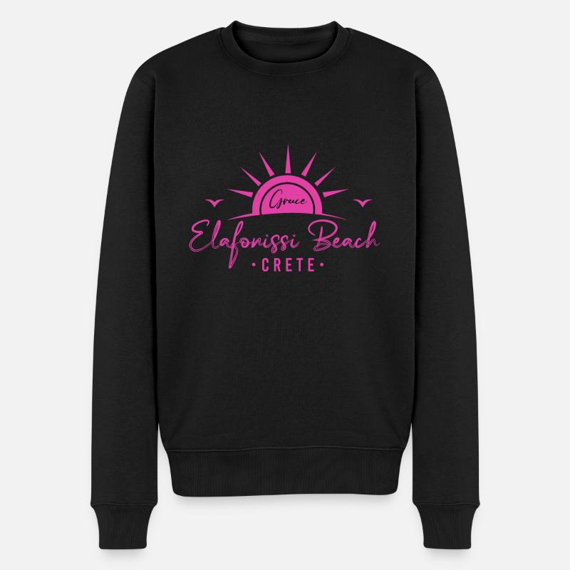 Elafonissi Beach Griechenland - Männer Premium Bio Pullover - Schwarz