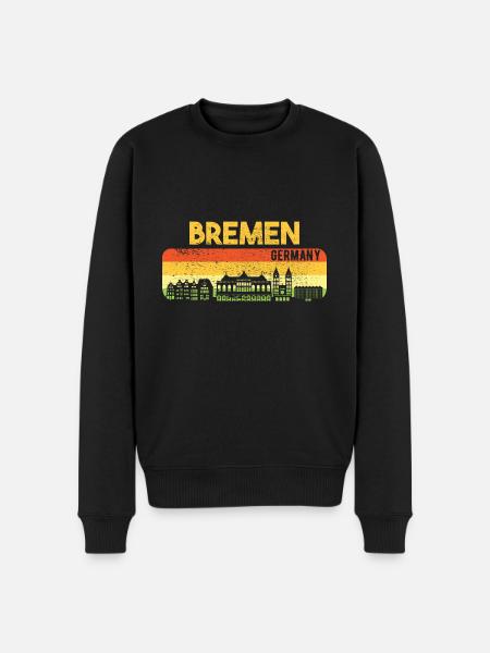 Bremen Skyline Bremer Geschenk - Männer Premium Bio Pullover - Schwarz