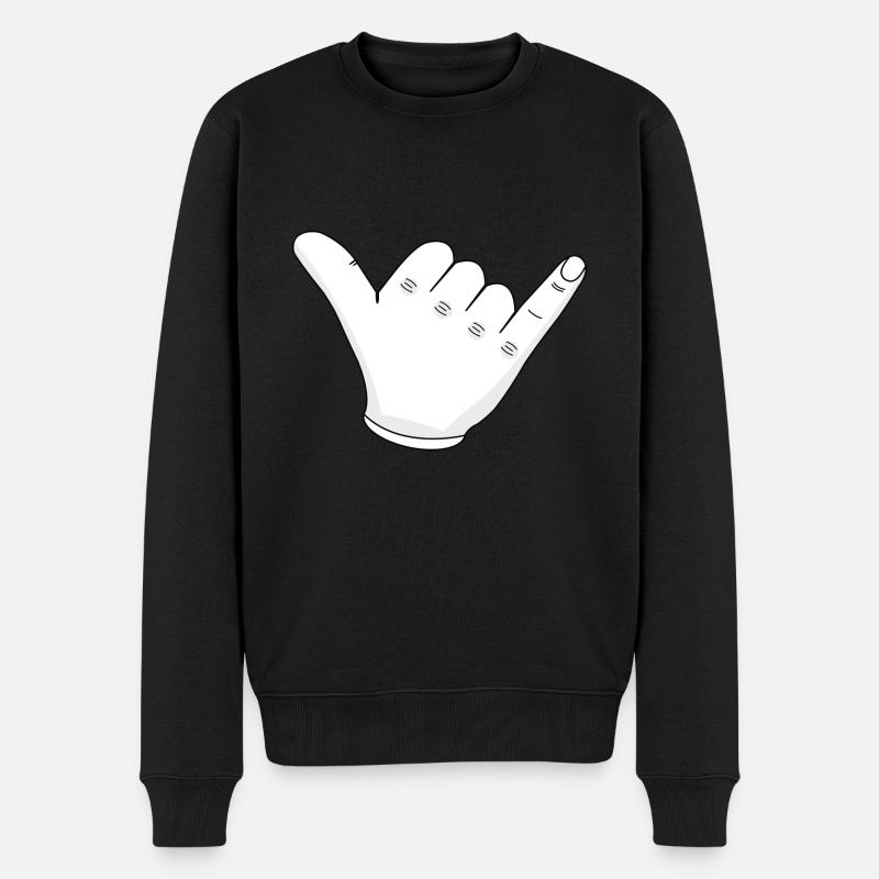 Shaka - Männer Premium Bio Pullover - Schwarz