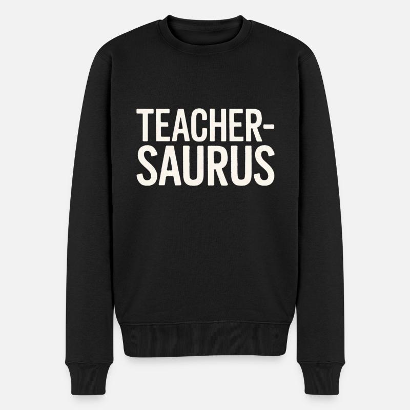 Teacher-saurus 8 - Männer Premium Bio Pullover - Schwarz