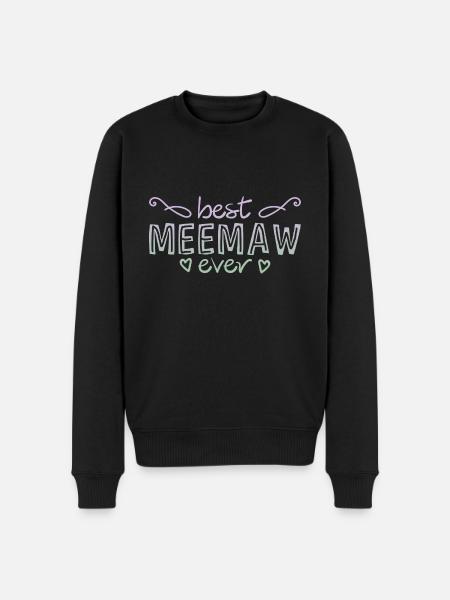 Best Meemaw Ever 2 - Männer Premium Bio Pullover - Schwarz