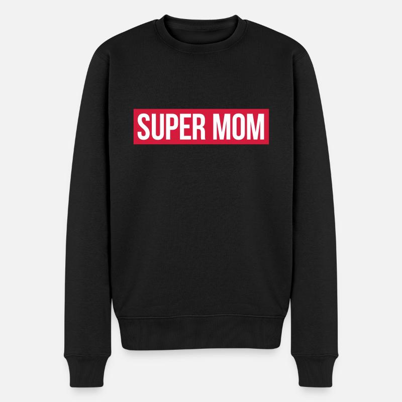 SUPER MAMAN - Pull Premium bio Homme - noir