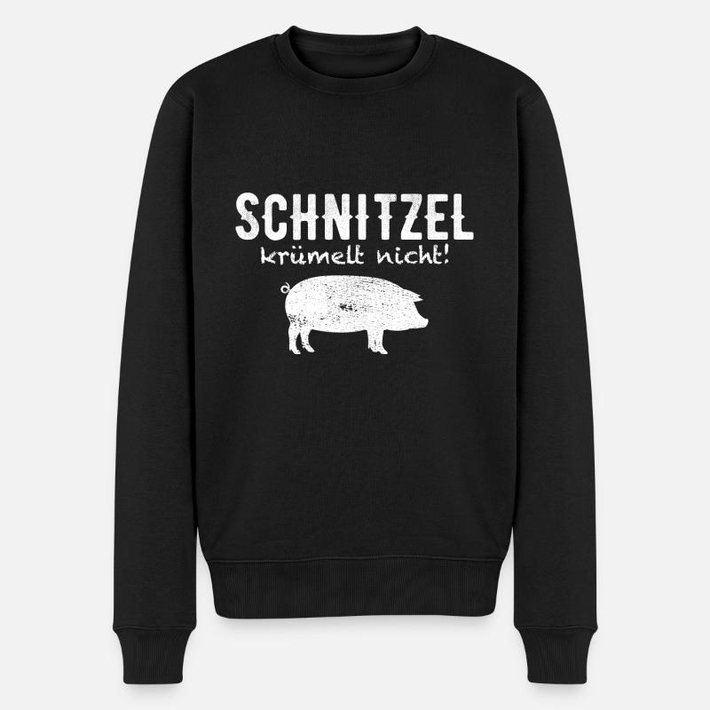 anti vegan Fleisch Grill Geschenk - Männer Premium Bio Pullover - Schwarz
