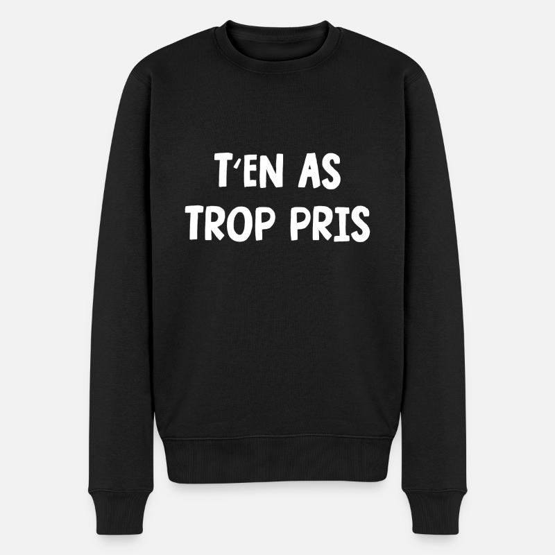 t'en as trop pris - Pull Premium bio Homme - noir