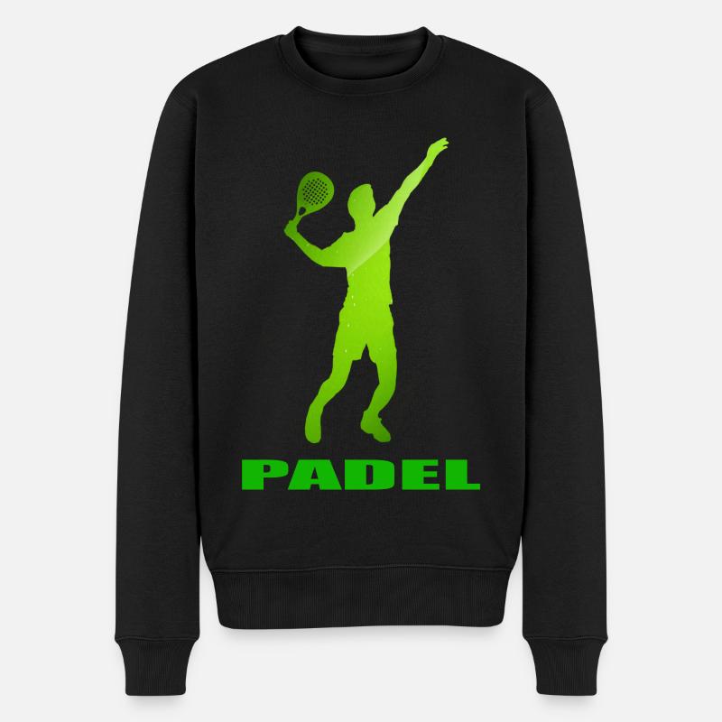 Padel - Männer Premium Bio Pullover - Schwarz