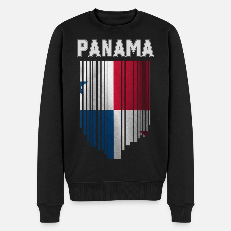Panamaische Flagge, panamaischer Stolz - Männer Premium Bio Pullover - Schwarz