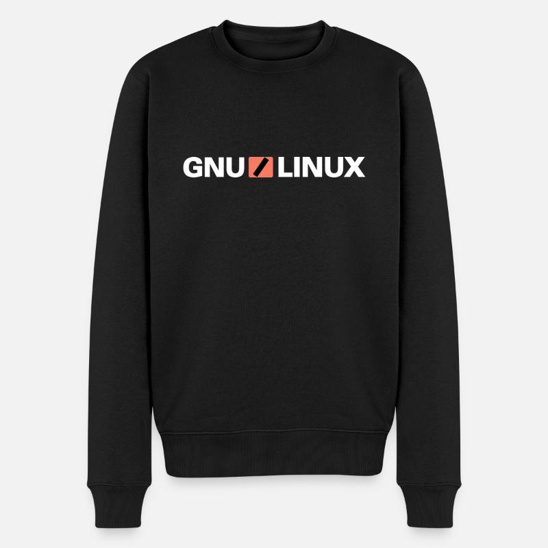 GNU/LINUX - Pull Premium bio Homme - noir