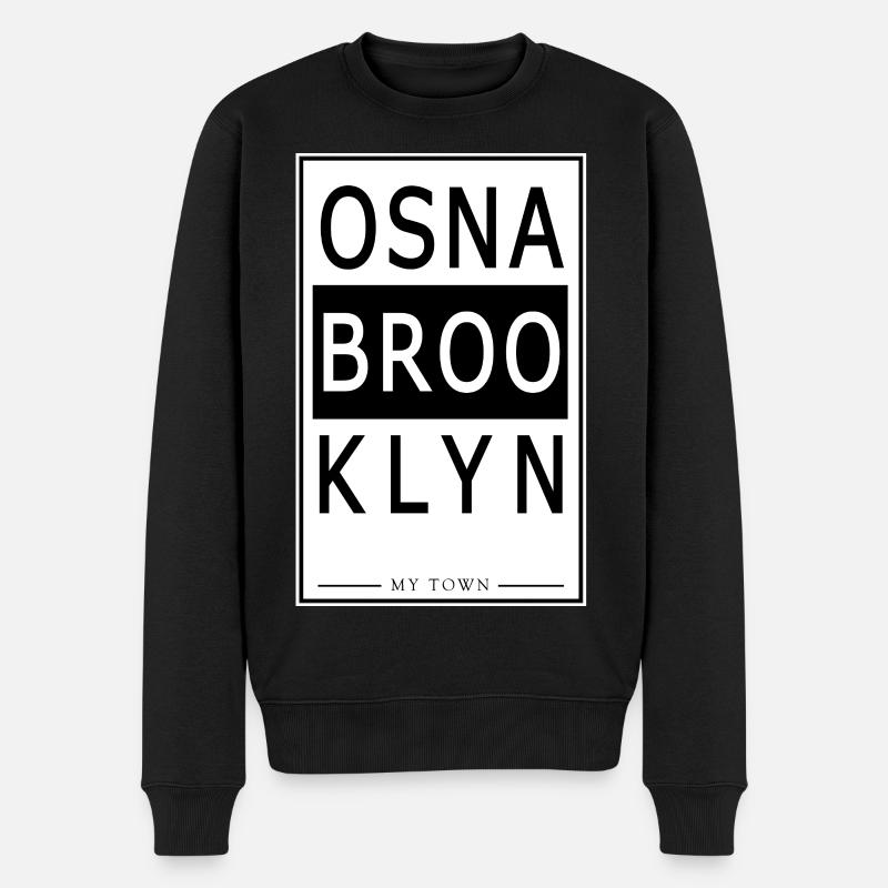 Osnabrooklyn - Männer Premium Bio Pullover - Schwarz