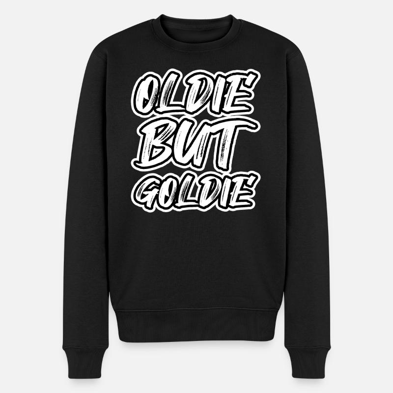 Oldie but goldie - Männer Premium Bio Pullover - Schwarz