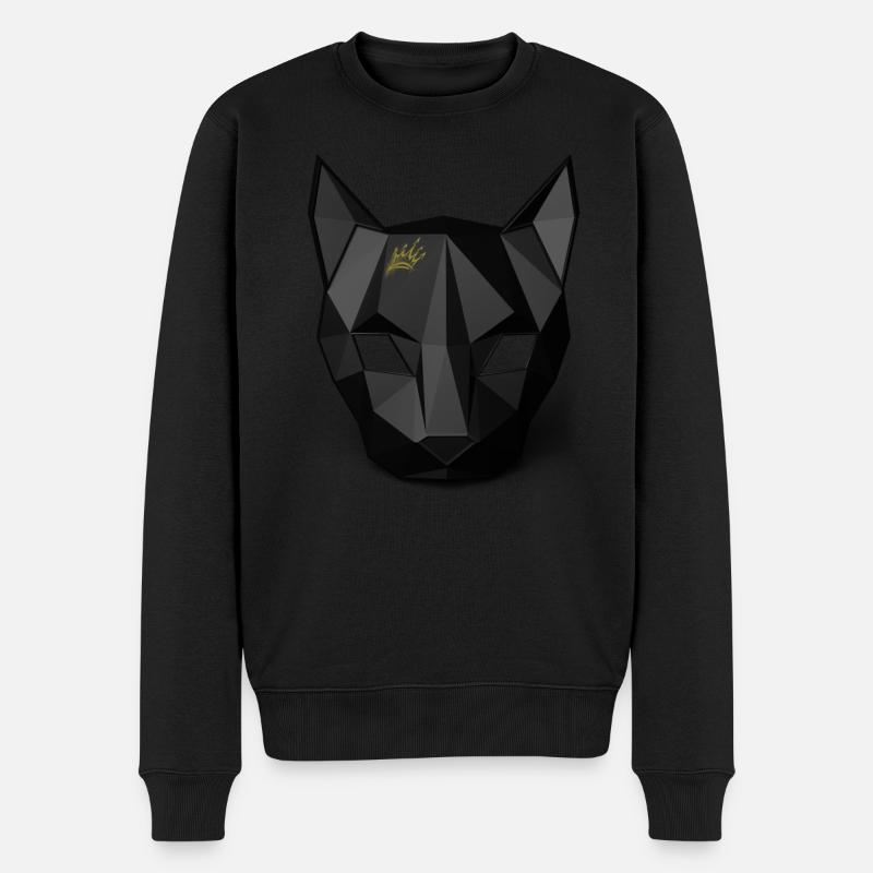 Le Chat - Pull Premium bio Homme - noir