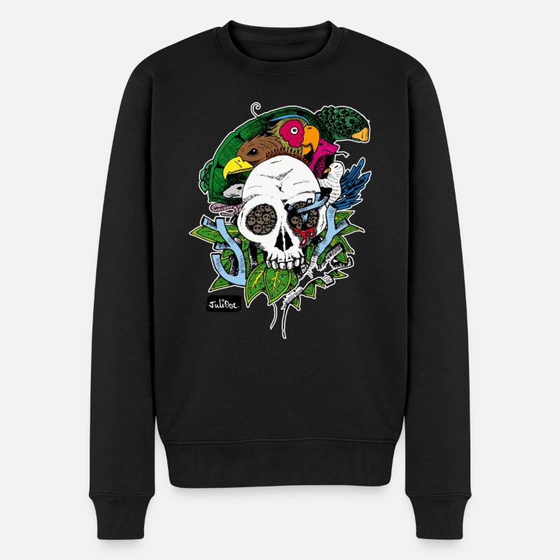 Natur - Männer Premium Bio Pullover - Schwarz