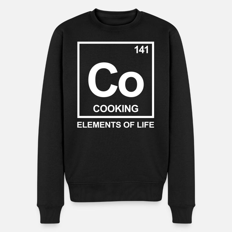 Elements of life: 141 cooking Periodensystem - Männer Premium Bio Pullover - Schwarz