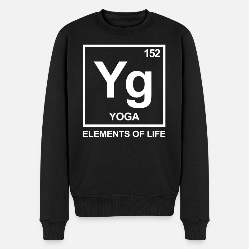 Éléments de vie: 152 tableau périodique du yoga - Pull Premium bio Homme - noir