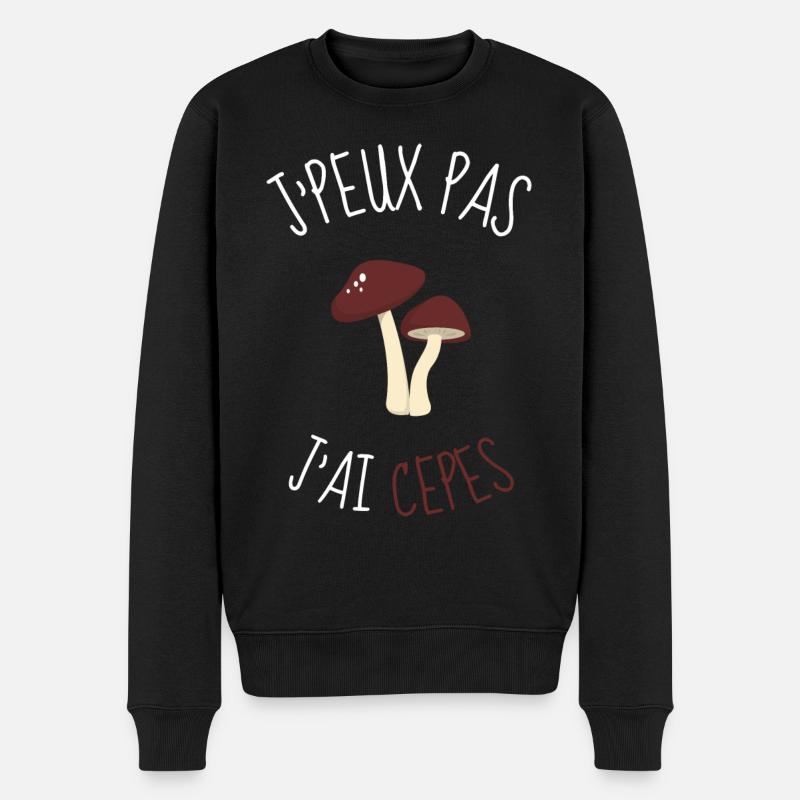 j'peux pas j'ai Cèpes - Pull Premium bio Homme - noir