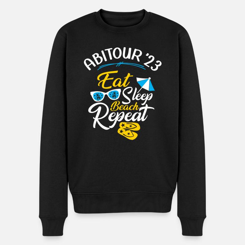 Abitour 2023 Abireise Abifahrt Abitur Party Feier - Männer Premium Bio Pullover - Schwarz