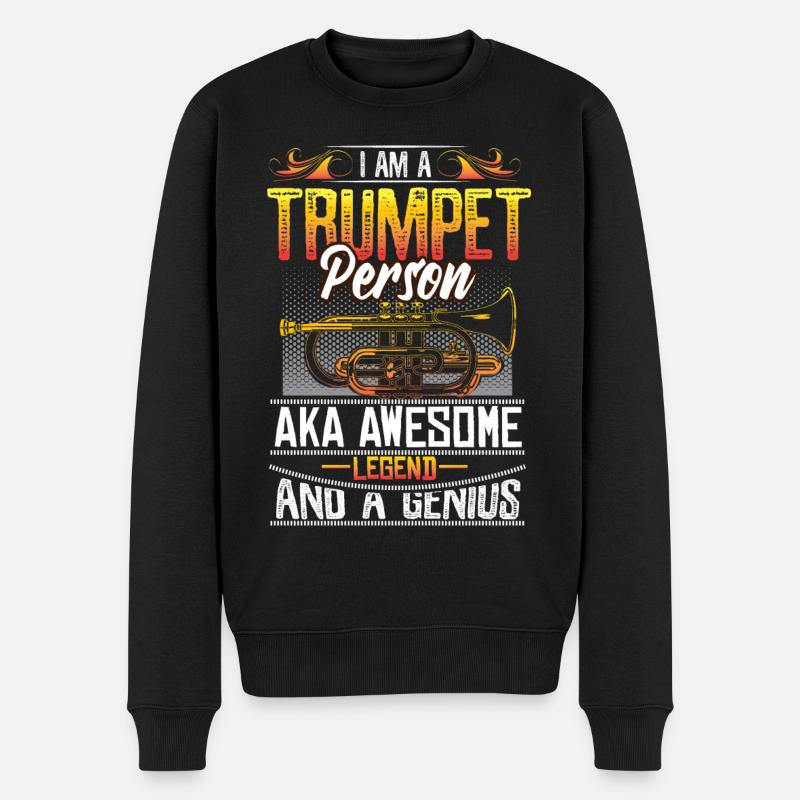 Concert d’instruments de trompette - Pull Premium bio Homme - noir