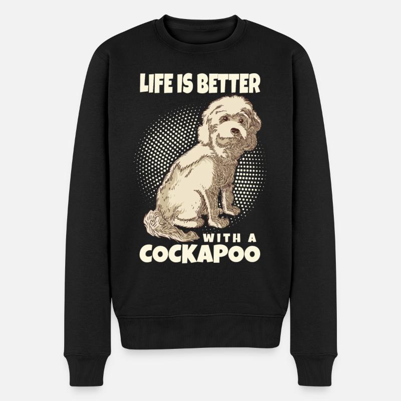 Cockapoo - Men's Premium Organic Jumper - black