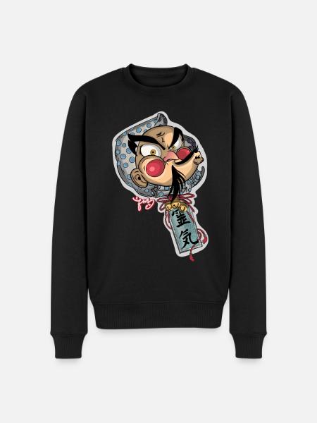 yokai Hyottoko - Men's Premium Organic Jumper - black