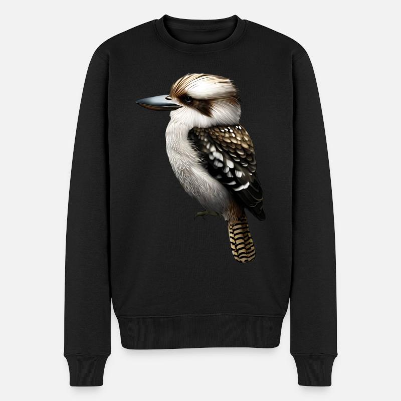 Süßer Kookaburra - Männer Premium Bio Pullover - Schwarz