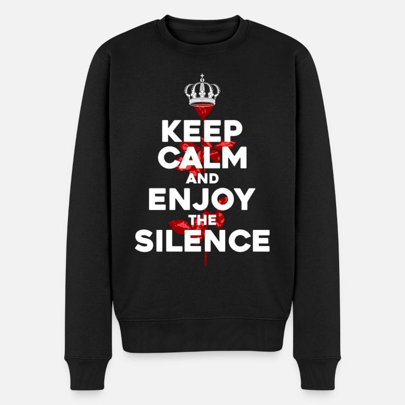 Graphique Keep Calm - Pull Premium bio Homme - noir