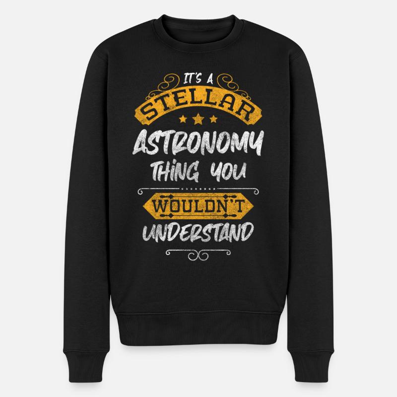 Espace Planète Cosmonaute Cosmos - Pull Premium bio Homme - noir