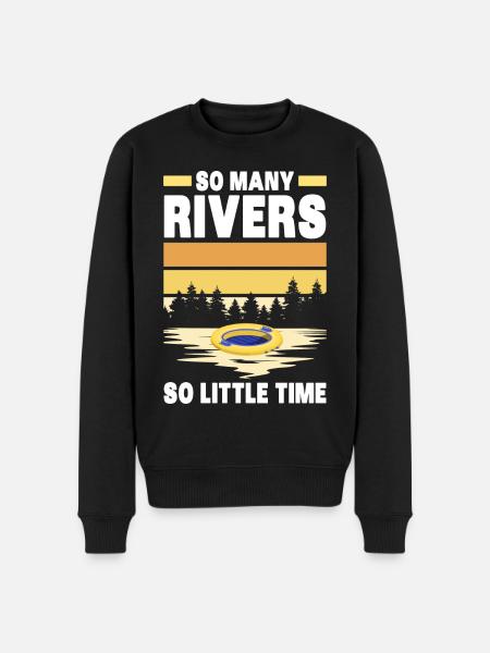 River Tubing - Männer Premium Bio Pullover - Schwarz