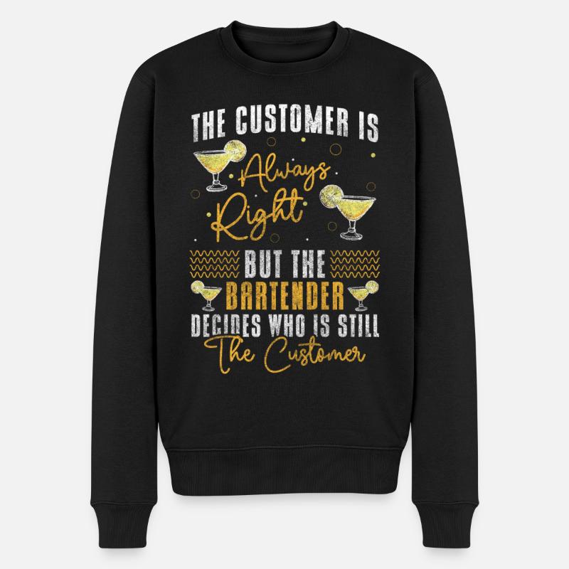 Mélange de bar barman - Pull Premium bio Homme - noir