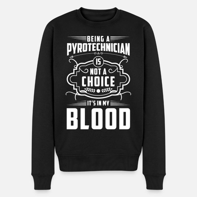 Pyrotechnik Pyrotechniker Fußball Feuerwerker - Männer Premium Bio Pullover - Schwarz