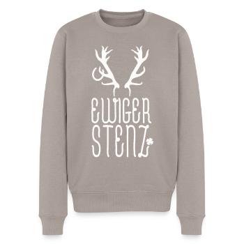 Ewiger Stenz - Männer Premium Bio Pullover - Taupe - Vorne - Nico (187cm)