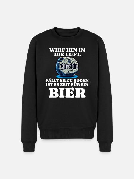 Bierstein Biertrinker - Männer Premium Bio Pullover - Schwarz