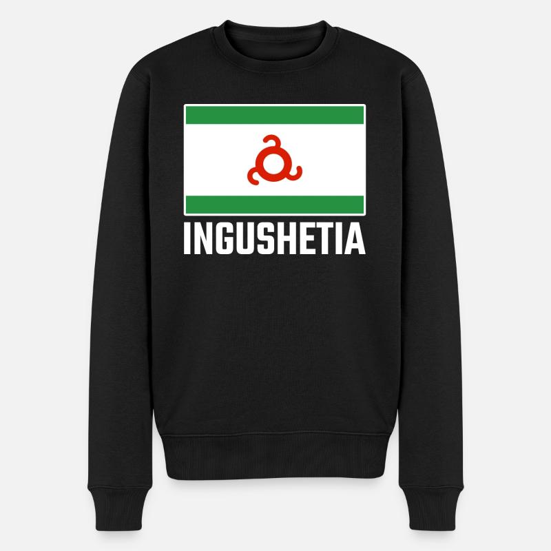 Inguschetien Inguschetia Ingusch Flagge Ing - Männer Premium Bio Pullover - Schwarz