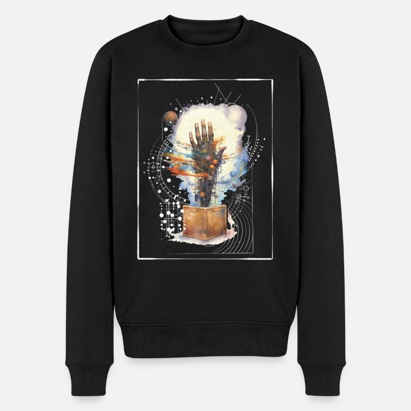 Possibilities White - Männer Premium Bio Pullover - Schwarz